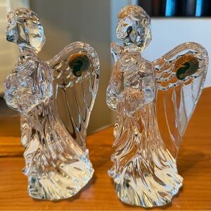 Waterford Crystal Guardian Angel Sculpture 114930 Pair, Made in Ireland w/Boxes